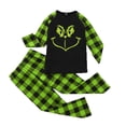 thumbnail image 2 of Conjuntos de pijamas navideños familiares a juego Grinch 2024, pijama de Grinch con parte superior y pantalones de pijama a cuadros, pijama de Grinch para niños y adultos para la familia, 8 Años, 2 of 3