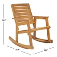 thumbnail image 2 of Hawthorne Collection Steel and Acacia Wood Rocking Chair in Teak Color, 2 of 4