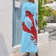 thumbnail image 3 of Vestido largo de langosta vestido de fiesta noche Vestidos de mujer verano elegantes y bonitos vestidos de mujer vestidos de noche damas, 3 of 5