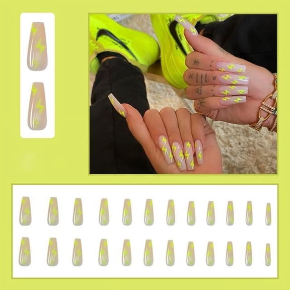 Ballerina Long Coffin Fake Nails