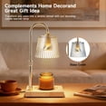 thumbnail image 2 of Metdark Candle Warmer Lamp, Timer, Dimmable, Glass Shade, 2 of 9