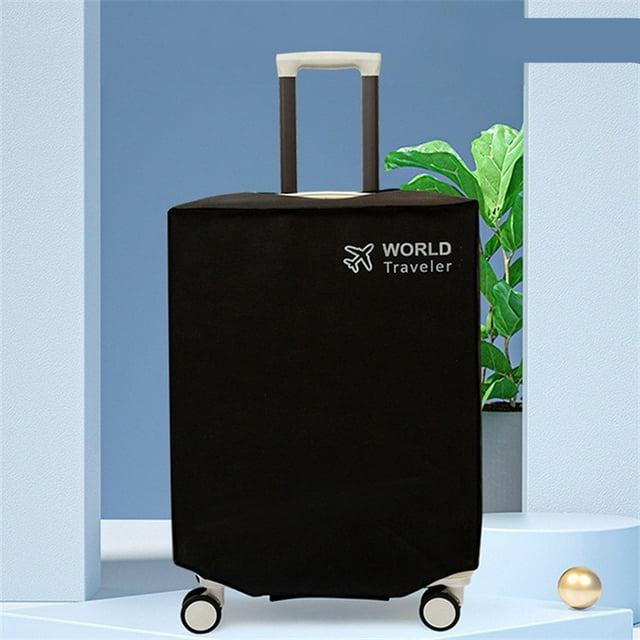 1PC Black Luggage Cover Non-woven Fabric Suitcase Protector Baggage Dust Case Cover Suitable For 20-30 Inch Suitcase Case black 30 inch
