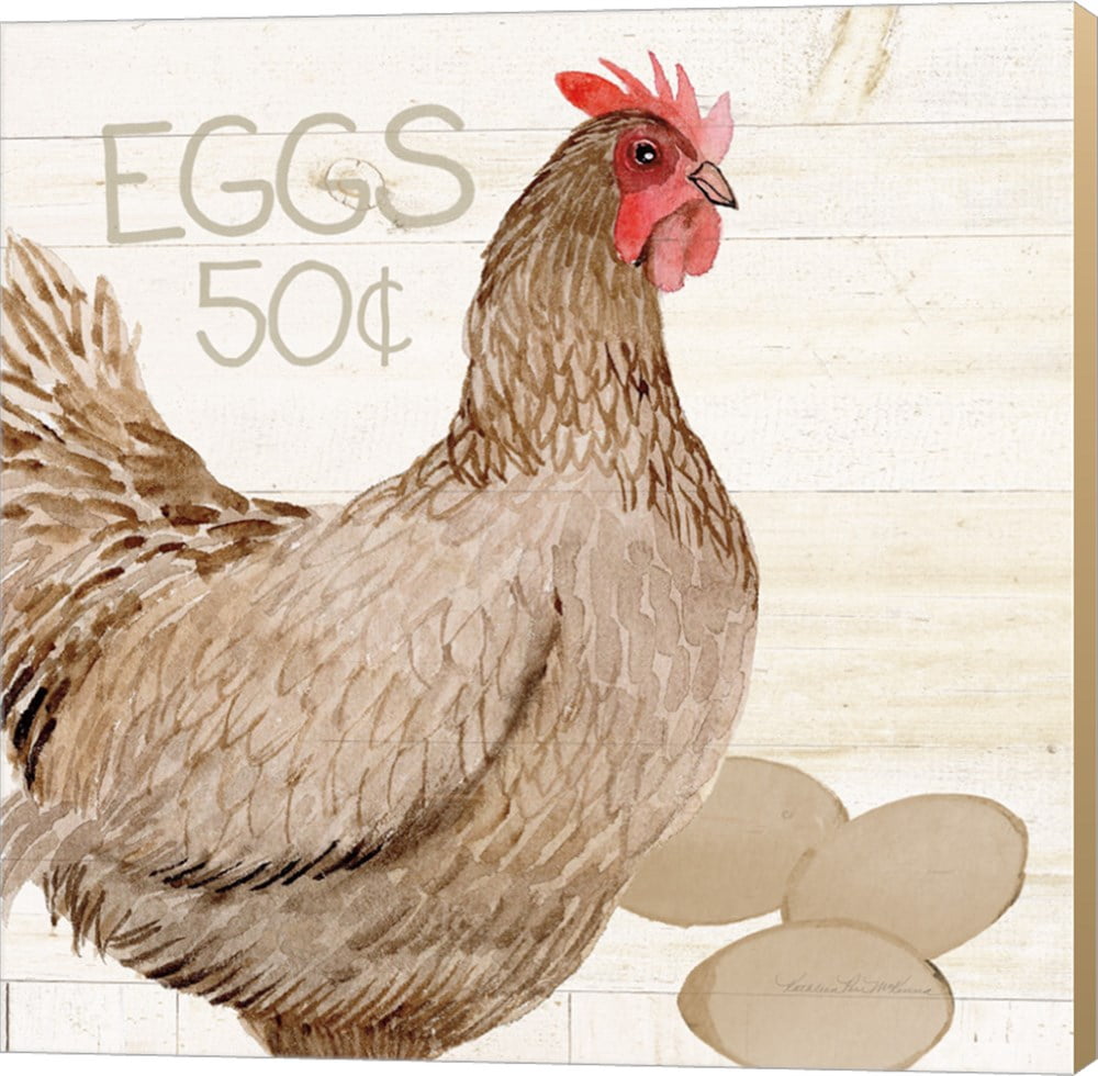 Life on the Farm Chicken III by Kathleen Parr McKenna, Canvas Wall Art ...