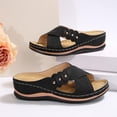 thumbnail image 5 of Willtoo Orthopedic Casual Sandals for Women Non Slip Slip on Arch Support Flat Wedge Sandals Wide Width Sneakers 2026 Soft Foam Shoes, 5 of 7