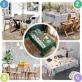 thumbnail image 3 of Merry Christmas Table Cloth Waterproof Spillproof Tablecolths Table Covers Triangle Tree Gingerbread Man Tablecloth for Party Picnic Dinner Decor Rectangle,60x84inches, 3 of 5