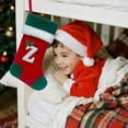 thumbnail image 2 of 18 Inches Monogram Christmas Stockings With Letters Large Soft Christmas Stockings Red Velvet With White Soft Plush Cuff For Christmas Xmas Tree Holiday Fireplace, 2 of 5