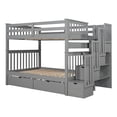 thumbnail image 4 of imerelez Full Over Full Bunk Bed with Shelves and 6 Storage Drawers, Gray, 4 of 9