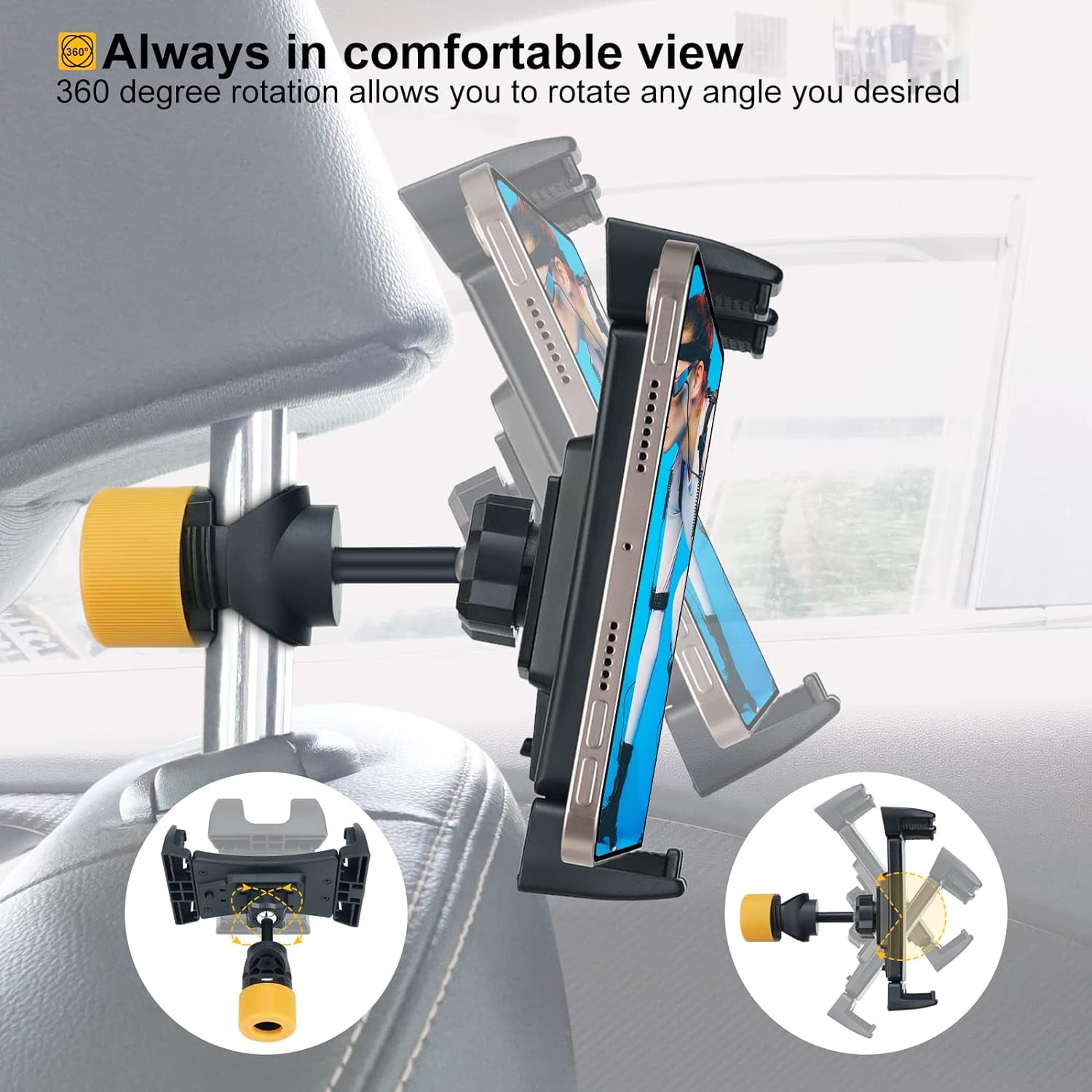 LINCO Adjustable iPhone iPad Selfie Stick Tripod 52” Bluetooth Remote Mic Stand Tablet Holder -Blue