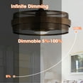 thumbnail image 5 of Parrot Uncle 21" Industrial 3-Blade Drum Ceiling Fan with Remote and LED Light, 3000K LED Ceiling Fan, 5 of 13