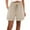 Beige, variant on Cargo Shorts for Women High Rise Womens Shorts Solid Color Wide Leg Pants with Elastic Drawstring Waist Pockets Casual Shorts for Travel Vacation Outdoor Activities