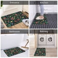 thumbnail image 5 of Rateoe Mexican Flower 1 Pattern Flannel Door Mat Indoor Outdoor Entrance, Waterproof All-Weather Doormat,Fade Resistant, Low Profile Entryway Mat 16x24in, 5 of 7
