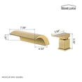 thumbnail image 4 of 8 in. Widespread Single Handle Bathroom Faucet with cUPC Hose in Brushed Gold, 4 of 9