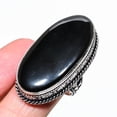 thumbnail image 2 of Natural Black Onyx Gemstone Handmade 925 Sterling Silver Ring Size 8, 2 of 2