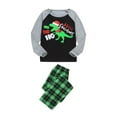 thumbnail image 3 of Seyurigaoka Family Matching Christmas Pajamas Outfit, Long Sleeve Round Neck Tops Plaid Pants, 3 of 10