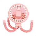 thumbnail image 5 of Mini Ventilador Silencioso, Recargable por USB, Portátil, Rosa, 3 Velocidades, Ajustable, con Función de Iluminación, para Asiento de Coche, Cochecito, 5 of 5
