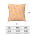 thumbnail image 2 of Throw Pillow Covers, Twill Bacon Print Yellow Soft Square Pillow Cases with Invisible Zipper for Couch Bed Sofa, Farmhouse Fall Home Decor 12"x12", 2 of 7
