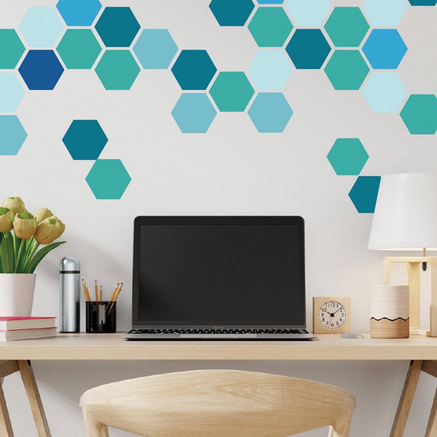 Truu Design Self-Adhesive Decorative Hexagon Wall Decals