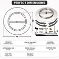 thumbnail image 2 of Dreffco Stainless Steel Fire Pit Burner Pan & Ring Pro Kit for Liquid Propane, 18-Inch Pan, 12-Inch Ring, 90,000 BTU Max, 2 of 10