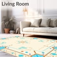 thumbnail image 2 of ODIKA 6'x9' Machine Washable Non-Slip Area Rug, Stargazer Shelter Fantasy Playmat Celestial Night Camp High Traffic Rug with Pad, Beige, 683186, 2 of 8