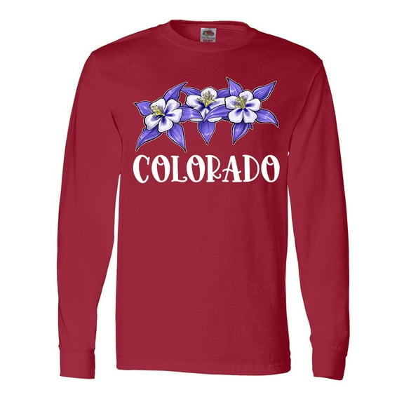 Inktastic Colorado Columbine Flowers Long Sleeve T-Shirt