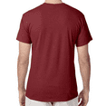 thumbnail image 4 of Hanes Men's Perfect-T Triblend T-Shirt, UPF 40+ Sun Protection, Soft Cotton Blend Tee, Athletic Cardinal Heather, 2XL, 4 of 5