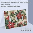 thumbnail image 3 of Yayeee Toggle Light Switch Wall Plate 2-Gang 4.56"x4.48" Decorative Outlet Cover, Red Christmas Poinsettia, 3 of 7