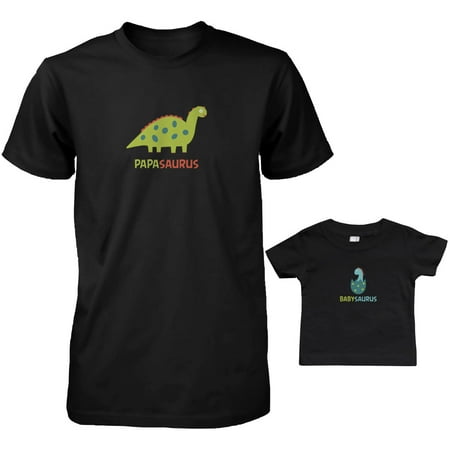 

Papasaurus and Babysaurus Dad and Baby Matching T-Shirts