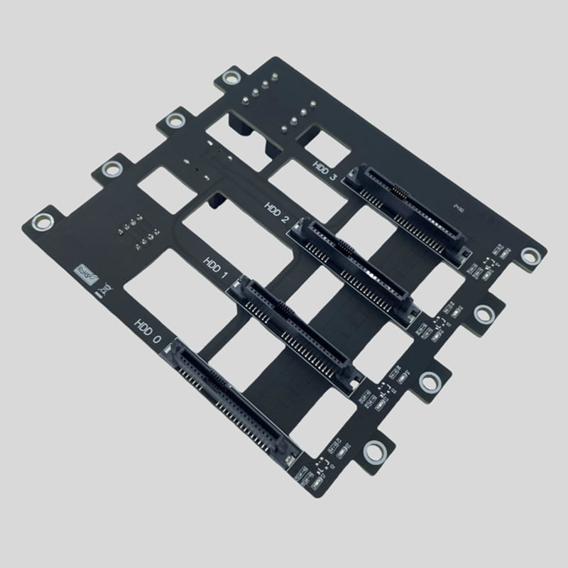 SAS/ Hard Disk Backplane for Nas Storage Server 6Gbps SFF8643 to 4-Bay HDD SSD Adapter Large 4D Power Supply