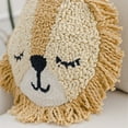 thumbnail image 3 of Crane Baby Lion 12 in x 12 in Brown Jungle & Safari Throw Pillow, Reversible, 3 of 5
