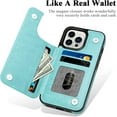 thumbnail image 2 of for iPhone 14 Pro Case with Card Holder, Flower Magnetic Back Flip Case for iPhone 14 Pro Wallet Case for Women, Protective Case Phone Case for iPhone 14 Pro,Mint, 2 of 14