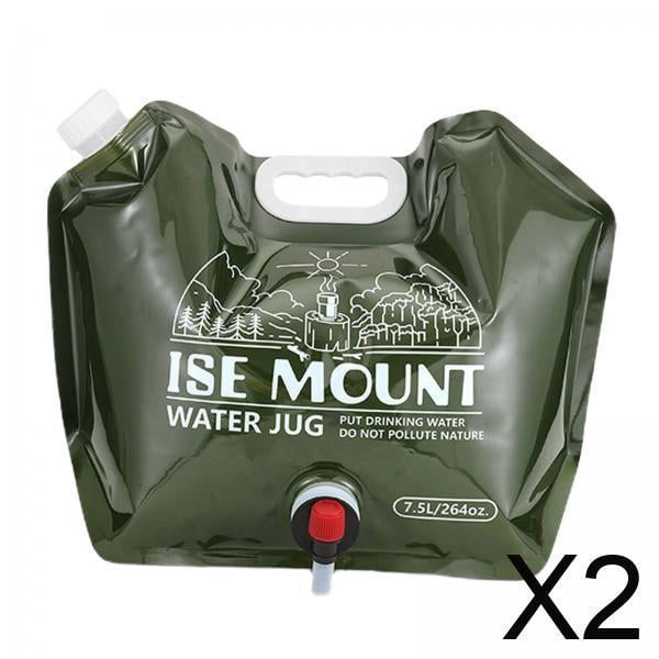 Contenedor de bebidas para campamento,Contenedor de bolsa de almacenamiento de agua plegable de 7,5 litros,Bolsa contenedora de tanque de agua plegable para barbacoa de viaje,Bolsa de agua