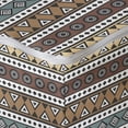 thumbnail image 4 of Boho Rectangle Pouf, Geometric Composition with Bullseye Circles Triangles and Rhombuses Pattern, Under Desk Foot Stool for Living Room Office Ottoman with Cover, 25", Multicolor, by Ambesonne, 4 of 4