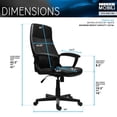 thumbnail image 3 of Techni Mobili Medium Back Manager Office Chair in Black, 3 of 12