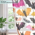 thumbnail image 4 of 2 Panels Set Blackout Curtains Thermal Insulated Sun Protection Room Darkening Drapes for Bedroom Pink and Orange Bats, 4 of 7