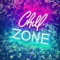 thumbnail image 5 of Chill Zone" LED Neon Sign | USB Dimmable Mood Light For Bedroom & Living Room | Vibrant Party Decor With Switch Control - Relaxing Plastic Wall Art Gift, 5 of 6