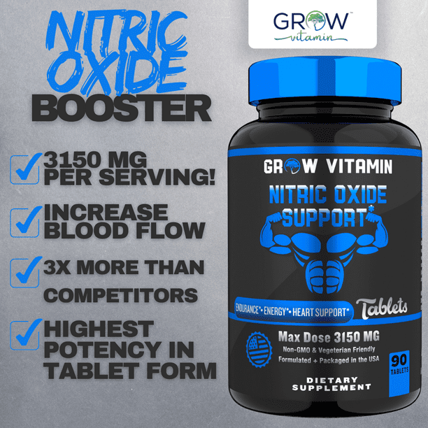 Nitric Oxide Booster Supplements L Arginine 3150 mg Extra Strength