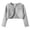 Gray, variant on Girls Cardigan Cropped Shrug Bow One Button Dressy Party Sweater for Kids White Size 1T