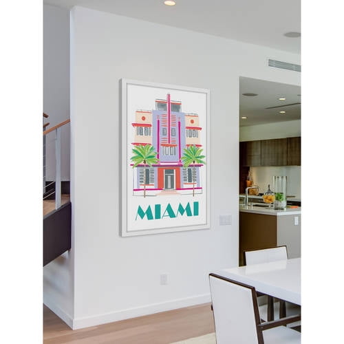 Marmont Hill "Miami Art Deco" by Molly Rosner Framed Painting Print