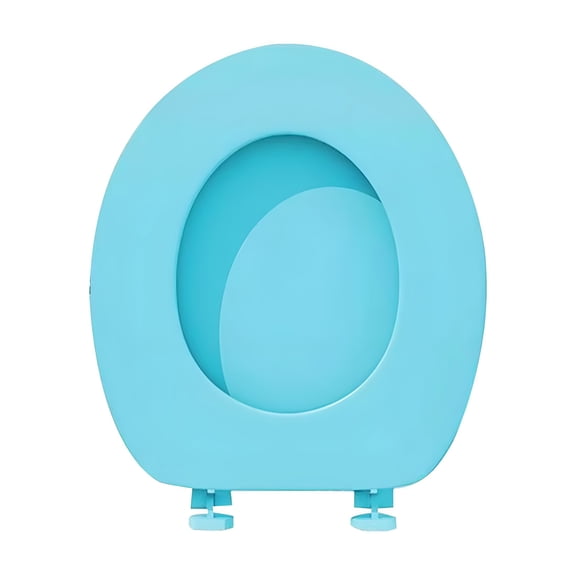 LAMIRO Soft Toilet Seat Oval Toilet Seat Soft Elongated Vinyl Toilet Seat Soft Vinyl With Comfort Foam Cushioning Fits All Standard Size Fixtures Easy To Install
