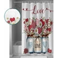 thumbnail image 4 of Valentine''s Day Shower Curtain Set with Hook 72" x 72",Red Pink Flower Floral Love Vase Washable Cloth Polyester Fabric Shower+Curtain,Waterproof Bath Curtains for Bathroom,Showers,Bathtubs Decor, 4 of 6