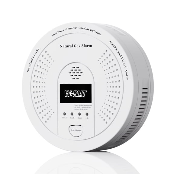Explosion-Proof Natural Gas Detector - Ultra-Sensitive CH4/Propane Gas Leak Alert with 85dB Siren & Strobe Light,