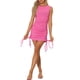thumbnail image 2 of Vestido de tirantes Allegra K para mujer, vestido midi ajustado sin mangas, color rosa caliente XS, 2 of 6