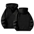 thumbnail image 5 of Men's Quarter Zip Hoodies Zip Up Hoodie Long Sleeve Drop Shoulder Sweatshirt Casual Pullover, L, 5 of 6