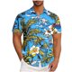 thumbnail image 1 of Mens Casual Manga Corta Botón Abajo Camisas Turndown Cuello Blusa de Impresión, Poliéster Ligero Top de la Moda para el Verano Al Aire Libre Y el Uso Diario, 1 of 6