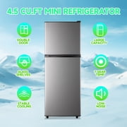 TACOOL 5.0 Cu.ft Small Refrigerator Mini Fridge for Bedroom Drink Holder Large Capacity Suit for Home, Apartment, Office SILVER