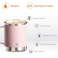 thumbnail image 5 of Asobu Ultimate Stainless Steel Ceramic Inner Coating Coffee Mug with Double Walled Copper Lining Insulation, 12 Ounces - (Pink), 5 of 9