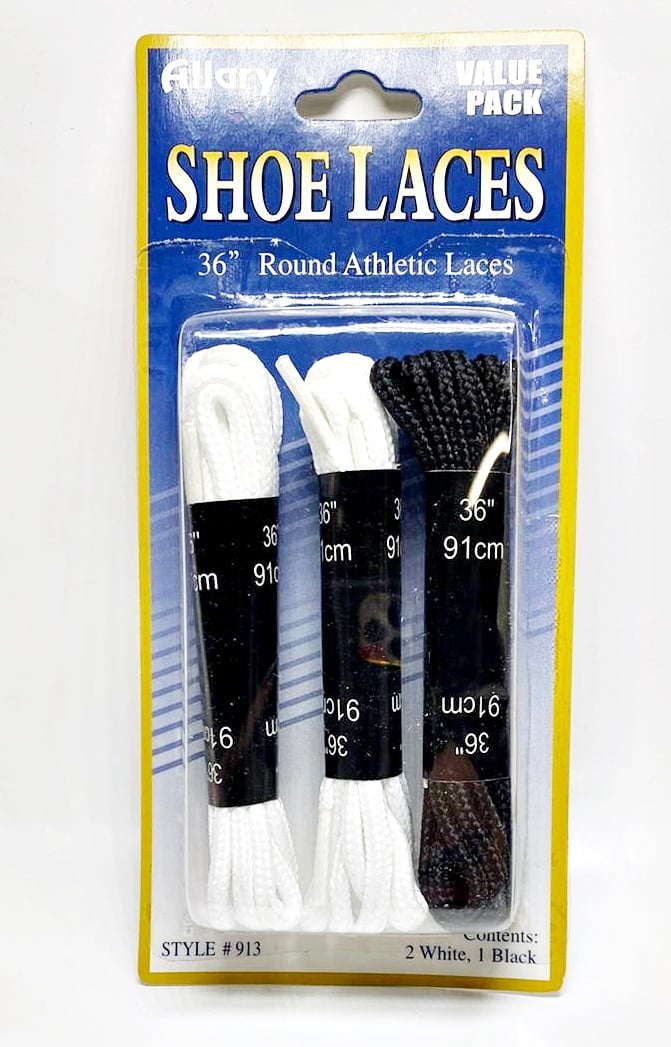 Lot of 12 Allary Athletic Laces, 36 Inch Round Athletic Shoe Laces