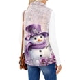 thumbnail image 5 of Wutalume Women's Christmas Printed Fashionable And Warm Fleece Cardigan Vest, Cozy and Festive Layering Piece for Holiday Outfits and Cold Days,Dark Purple M, 5 of 6
