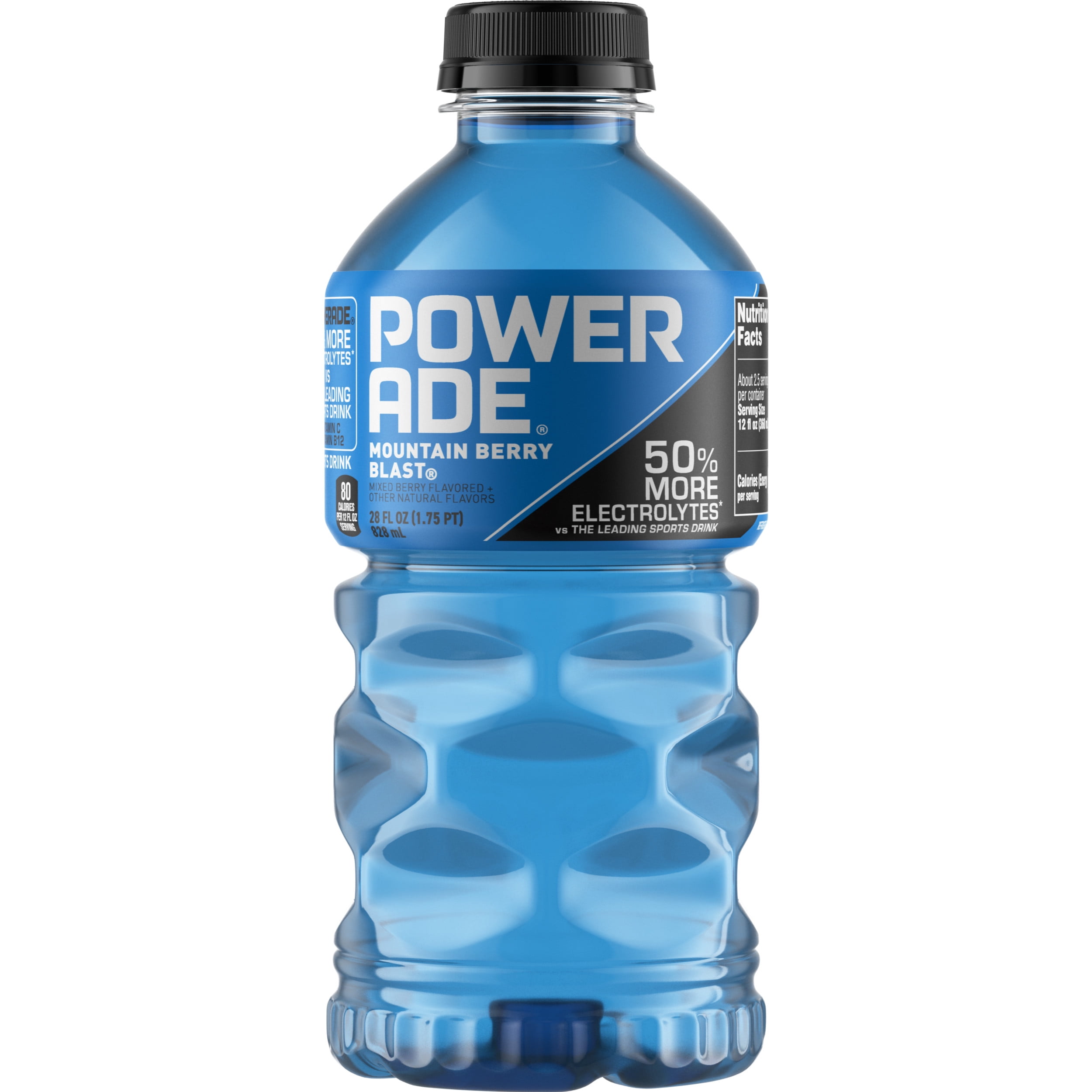 POWERADE Electrolyte Enhanced Mountain Berry Blast Sport Drink, 28 fl oz, Bottle