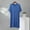 Blue, variant on Men Solid Color Short Sleeve V-Neck Bathrobe Nightgown, Loose Oversized Fit Soft Breathable Full Length Casual Home Sleep Loungewear Wrap Robe Silver XL